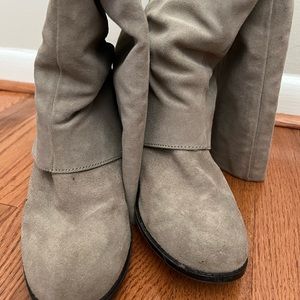 Tall suede boots